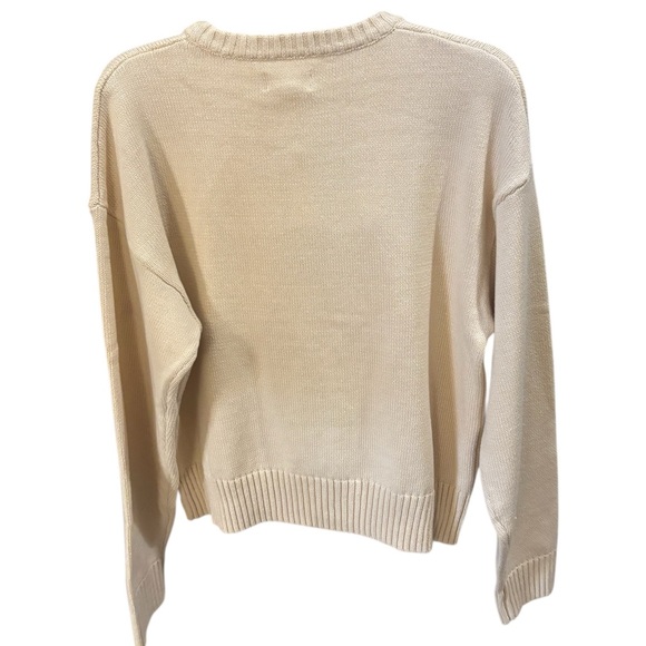 Porridge/Anthropologie Jolene Pullover Crewneck Western Dog Sweater in Ivory NWT - Picture 6 of 12